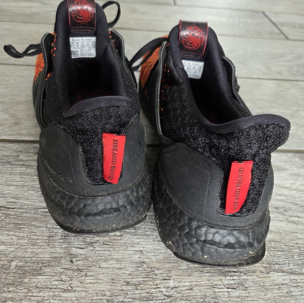 Adidas Ultraboost‎ 4.0 Game of Thrones Targaryen Dragons Shoes Men’s 8.5 Orange - Picture 6 of 14